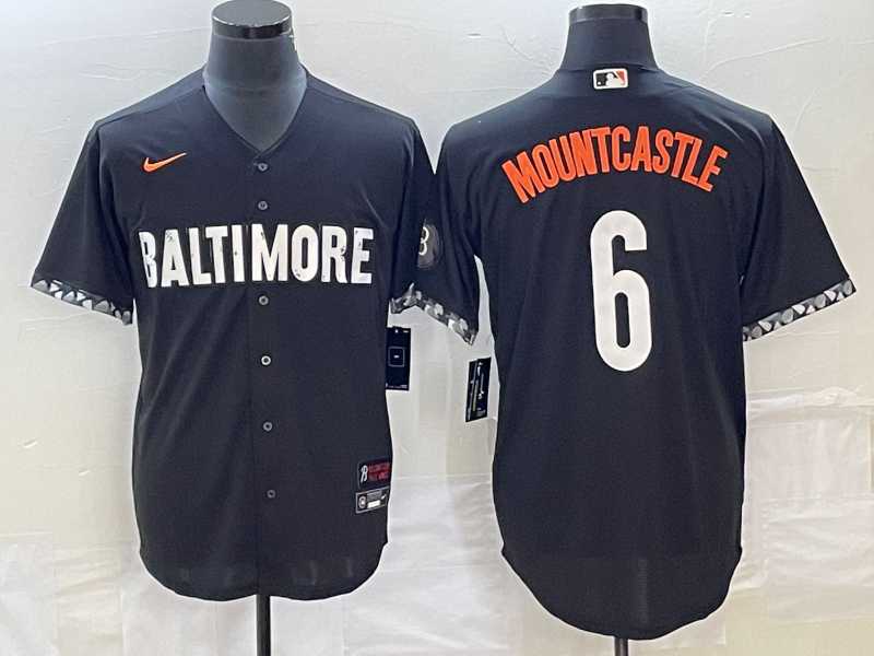 Men%27s Baltimore Orioles #6 Ryan Mountcastle Black 2023 City Connect Cool Base Stitched Jersey->baltimore orioles->MLB Jersey